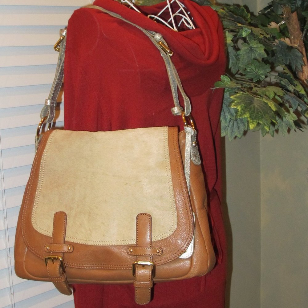 Cynthia Rowley Leahter PonyHair Shoulder Bag